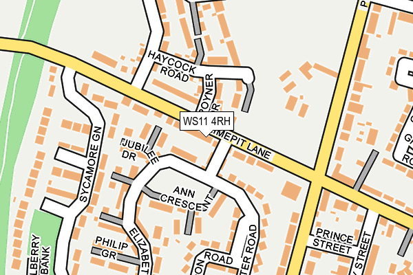 WS11 4RH map - OS OpenMap – Local (Ordnance Survey)