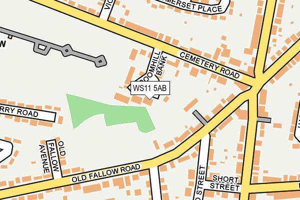 WS11 5AB map - OS OpenMap – Local (Ordnance Survey)