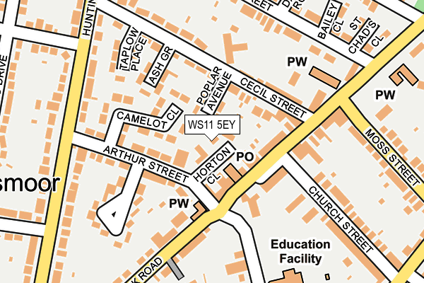 WS11 5EY map - OS OpenMap – Local (Ordnance Survey)