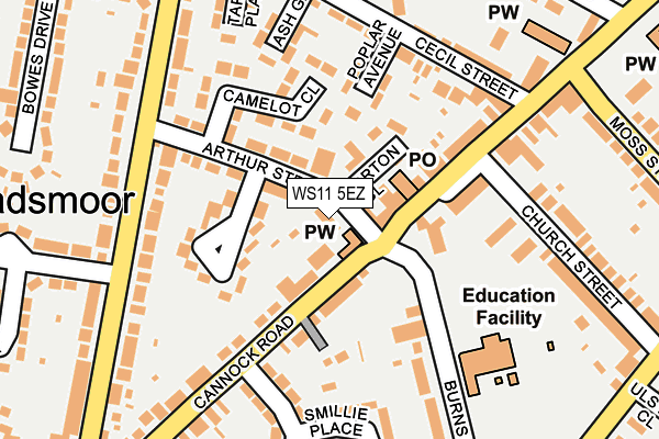 WS11 5EZ map - OS OpenMap – Local (Ordnance Survey)