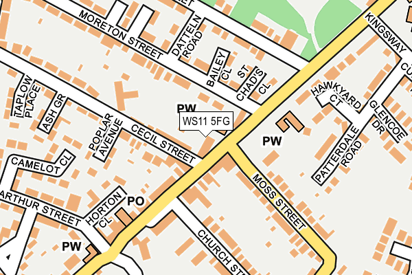 WS11 5FG map - OS OpenMap – Local (Ordnance Survey)