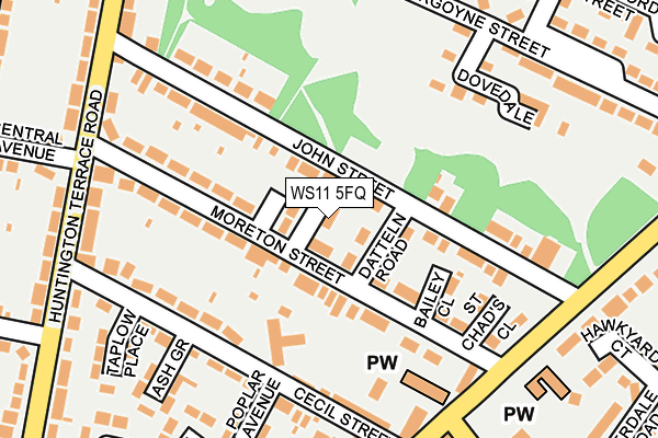 WS11 5FQ map - OS OpenMap – Local (Ordnance Survey)
