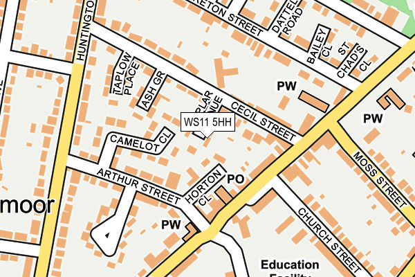 WS11 5HH map - OS OpenMap – Local (Ordnance Survey)