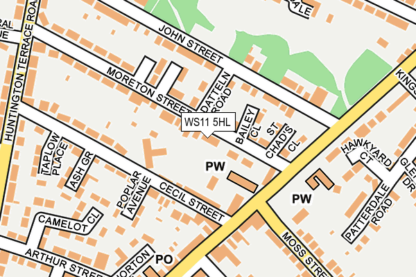 WS11 5HL map - OS OpenMap – Local (Ordnance Survey)