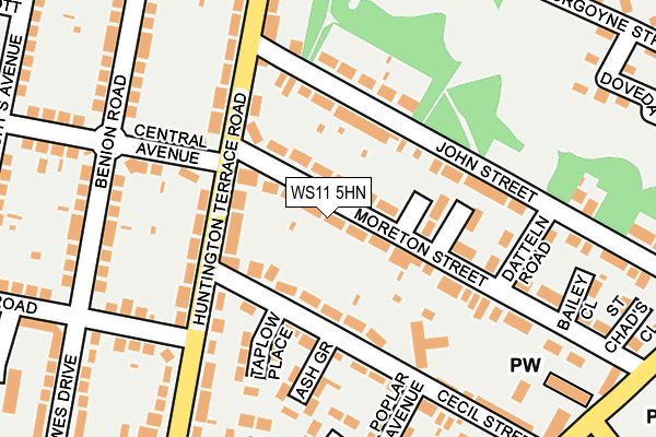 WS11 5HN map - OS OpenMap – Local (Ordnance Survey)