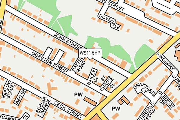 WS11 5HP map - OS OpenMap – Local (Ordnance Survey)