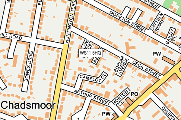 WS11 5HQ map - OS OpenMap – Local (Ordnance Survey)