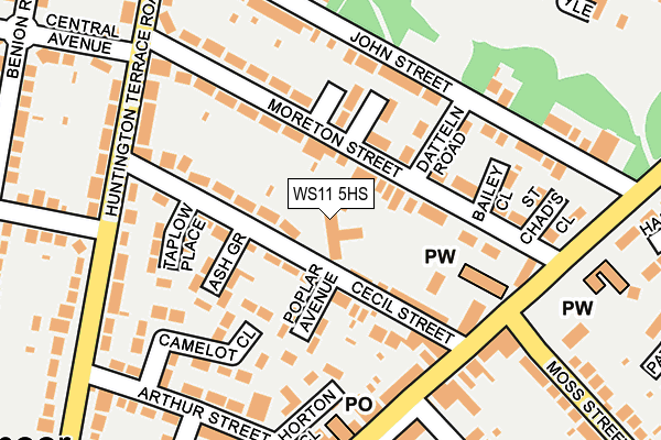 WS11 5HS map - OS OpenMap – Local (Ordnance Survey)
