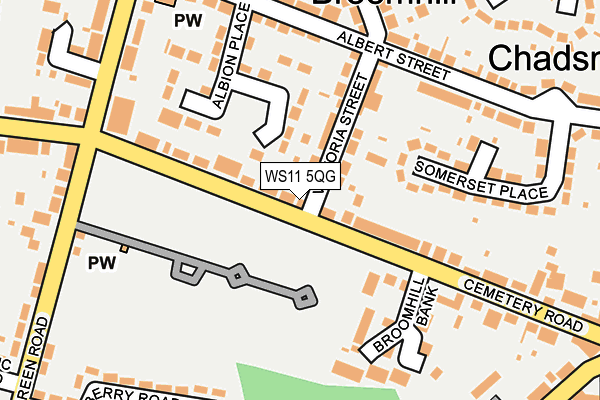 WS11 5QG map - OS OpenMap – Local (Ordnance Survey)