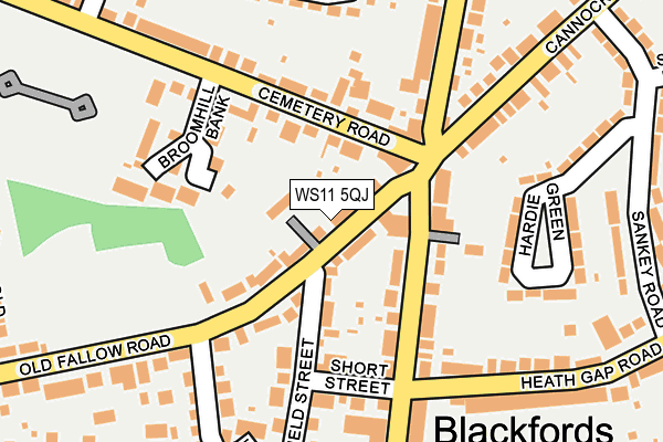 WS11 5QJ map - OS OpenMap – Local (Ordnance Survey)