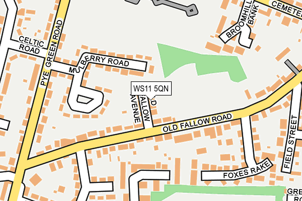 WS11 5QN map - OS OpenMap – Local (Ordnance Survey)