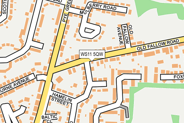 WS11 5QW map - OS OpenMap – Local (Ordnance Survey)
