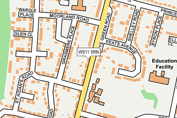 WS11 5RN map - OS OpenMap – Local (Ordnance Survey)
