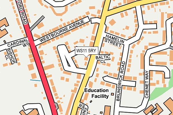WS11 5RY map - OS OpenMap – Local (Ordnance Survey)