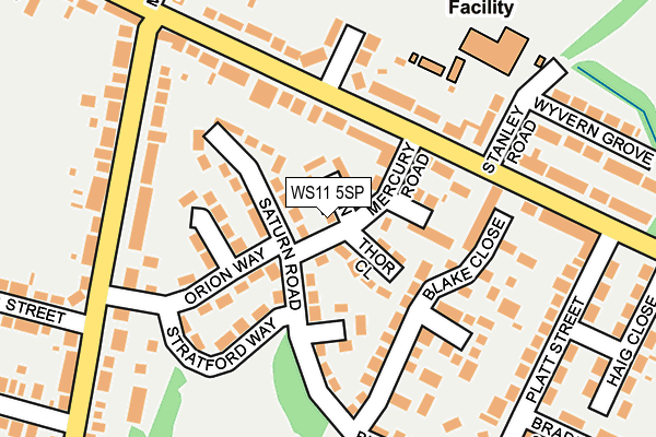 WS11 5SP map - OS OpenMap – Local (Ordnance Survey)