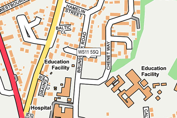 WS11 5SQ map - OS OpenMap – Local (Ordnance Survey)