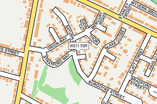 WS11 5SR map - OS OpenMap – Local (Ordnance Survey)