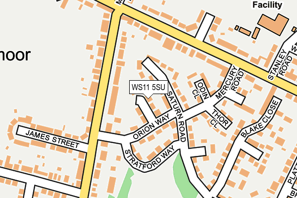 WS11 5SU map - OS OpenMap – Local (Ordnance Survey)