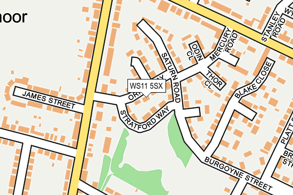 WS11 5SX map - OS OpenMap – Local (Ordnance Survey)