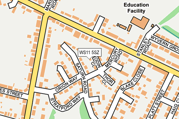 WS11 5SZ map - OS OpenMap – Local (Ordnance Survey)