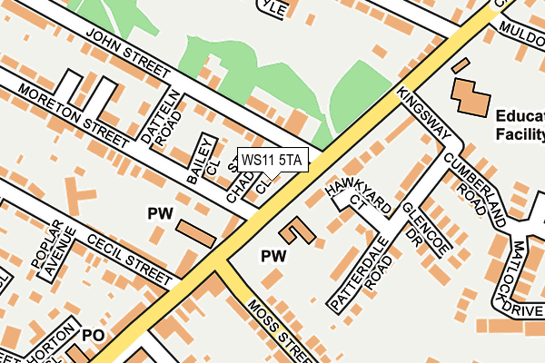 WS11 5TA map - OS OpenMap – Local (Ordnance Survey)