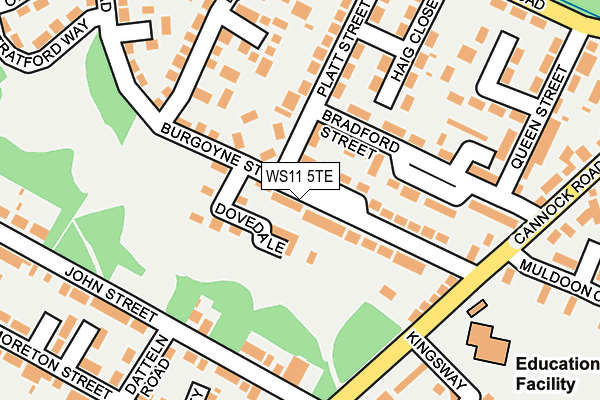 WS11 5TE map - OS OpenMap – Local (Ordnance Survey)