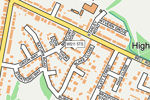 WS11 5TS map - OS OpenMap – Local (Ordnance Survey)