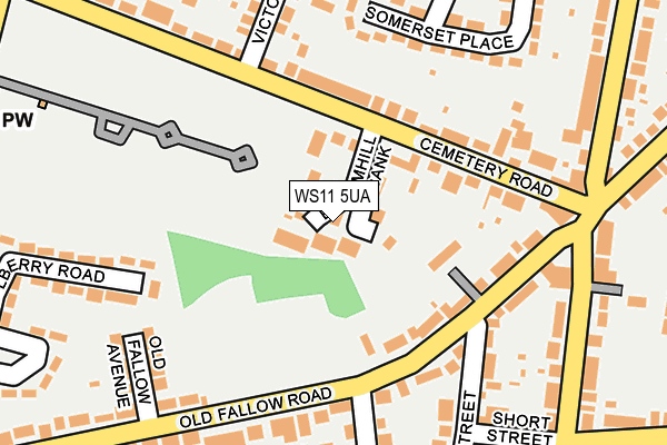 WS11 5UA map - OS OpenMap – Local (Ordnance Survey)