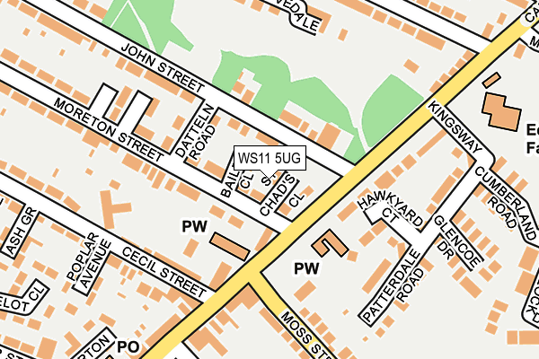 WS11 5UG map - OS OpenMap – Local (Ordnance Survey)