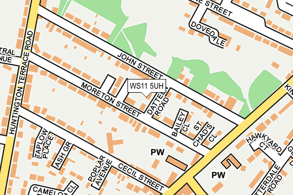 WS11 5UH map - OS OpenMap – Local (Ordnance Survey)