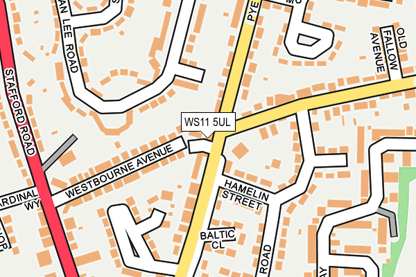 WS11 5UL map - OS OpenMap – Local (Ordnance Survey)