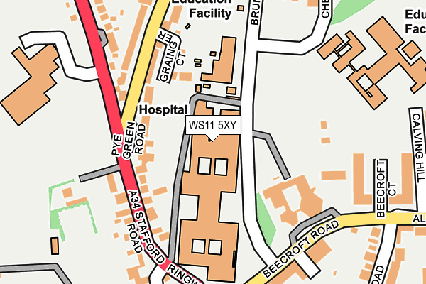 WS11 5XY map - OS OpenMap – Local (Ordnance Survey)