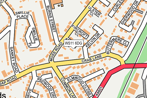 WS11 6DG map - OS OpenMap – Local (Ordnance Survey)