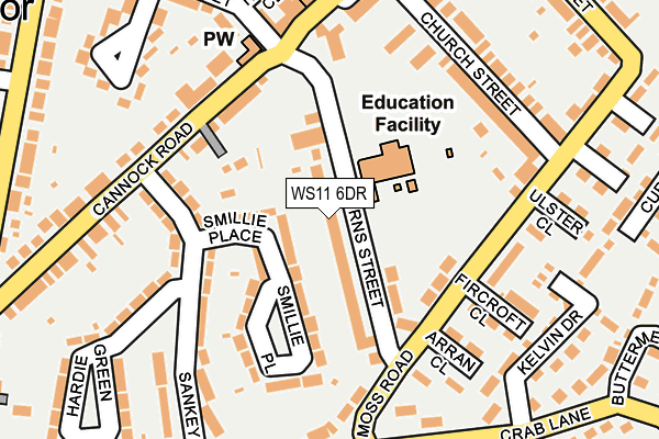 WS11 6DR map - OS OpenMap – Local (Ordnance Survey)