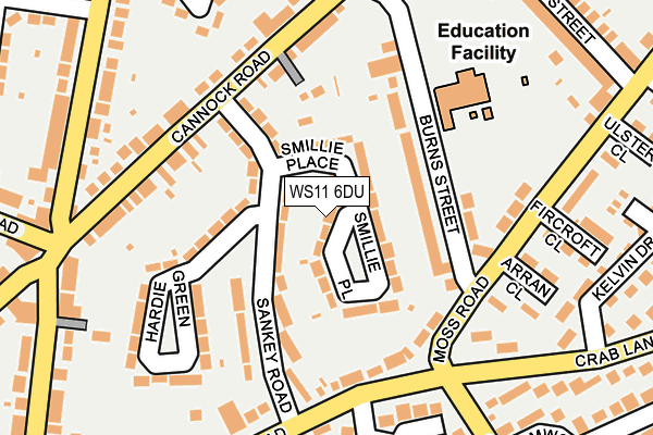 WS11 6DU map - OS OpenMap – Local (Ordnance Survey)