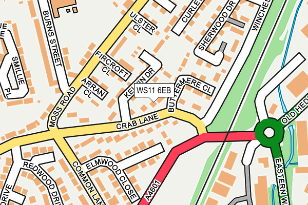 WS11 6EB map - OS OpenMap – Local (Ordnance Survey)