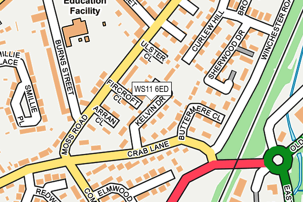 WS11 6ED map - OS OpenMap – Local (Ordnance Survey)