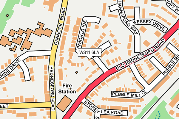 WS11 6LA map - OS OpenMap – Local (Ordnance Survey)