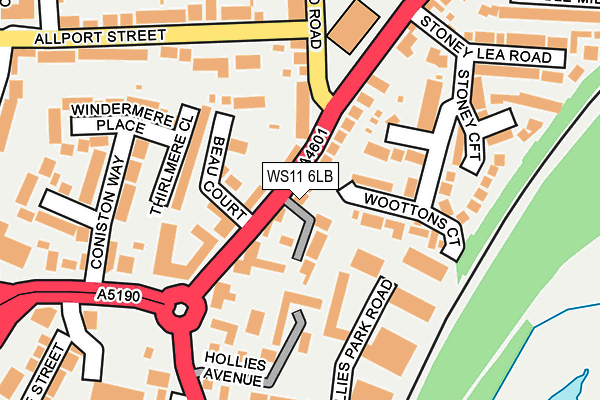 WS11 6LB map - OS OpenMap – Local (Ordnance Survey)