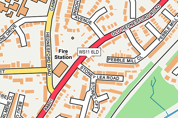 WS11 6LD map - OS OpenMap – Local (Ordnance Survey)