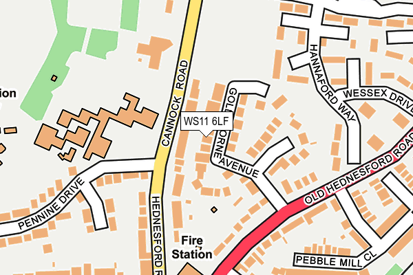 WS11 6LF map - OS OpenMap – Local (Ordnance Survey)