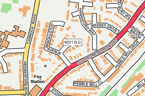 WS11 6LG map - OS OpenMap – Local (Ordnance Survey)