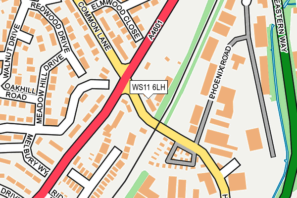 WS11 6LH map - OS OpenMap – Local (Ordnance Survey)