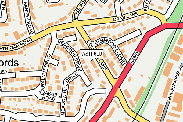 WS11 6LU map - OS OpenMap – Local (Ordnance Survey)