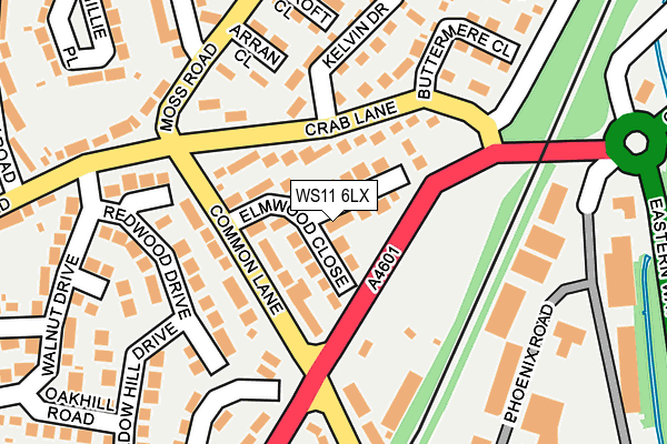 WS11 6LX map - OS OpenMap – Local (Ordnance Survey)