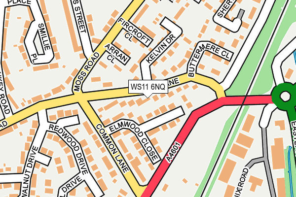 WS11 6NQ map - OS OpenMap – Local (Ordnance Survey)