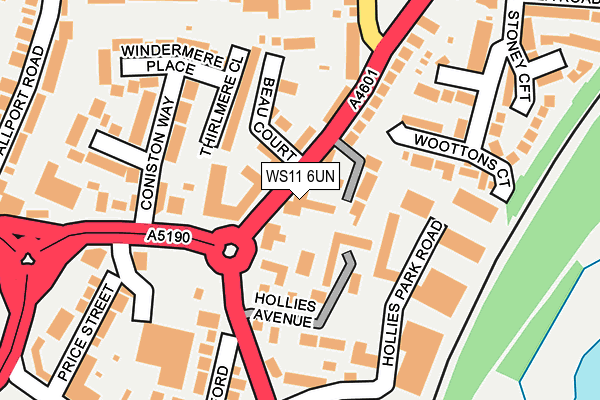 WS11 6UN map - OS OpenMap – Local (Ordnance Survey)