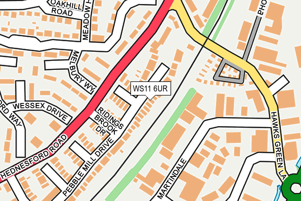 WS11 6UR map - OS OpenMap – Local (Ordnance Survey)
