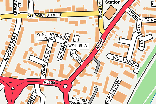 WS11 6UW map - OS OpenMap – Local (Ordnance Survey)