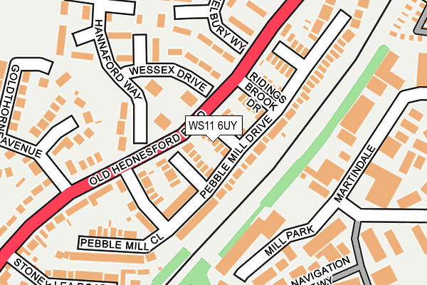 WS11 6UY map - OS OpenMap – Local (Ordnance Survey)
